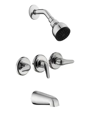 Glacier Bay HD834X-0001 Aragon 3-Handle 1-Spray Tub Shower Faucet • $29