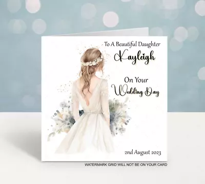 Personalised Wedding Card On Your Wedding Day Daughter Sister Granddaughter Any • £2.99