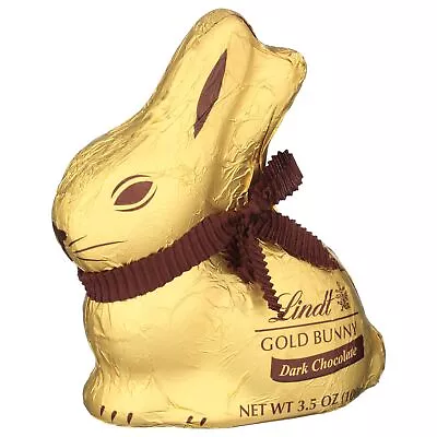 Lindt GOLD BUNNY Dark Chocolate Hollow Dark Chocolate Candy Bunny 3.5 Oz. • £14.43