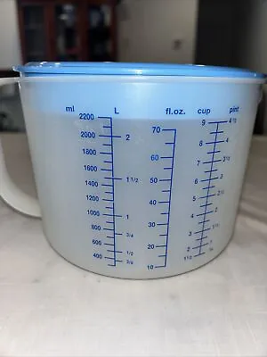 Mix And Store  Plastic Measuring Batter Bowl 9 Cup Blue Pitcher Without Top. U11 • $12