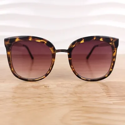 J Crew Womens Oversized Tortoise Shell Cats Eye Sunglasses • $19.74