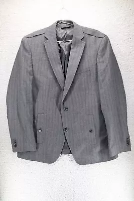 Marc Anthony Mens Blazer JACKET Wool Pin Stripe Heathered Gray Sz 42R • $23.70