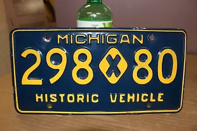 Vintage MICHIGAN HISTORIC VEHICLE License Plate Chevrolet Ford Mopar Hot Rat Rod • $19.95