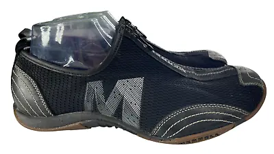 Merrell Women's Barrado Black Fabric/Leather Zip Front Casual Shoes Size 8.5M • $30