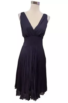 OJAY Purple Silk Blend Lined Crepe Satin Fit Flare Dress. Size 8. GUC • $17.97