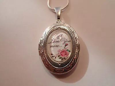 I Love You More Rose  Small  Locket • $18.99