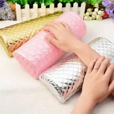 Women Soft Nail Art Beauty Hand Holder Pillow Cushion Arm Rest Manicure Pad KS • £5.39