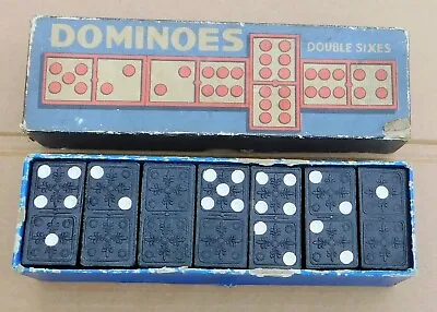 Vintage Chad Valley Double Six Dominoes.Made In England.Games.By Appointmet      • £0.99