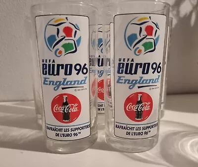 Rare French Euro 96 Set Of 6 Official Commemorative Coca-Cola Glasses.  • £45