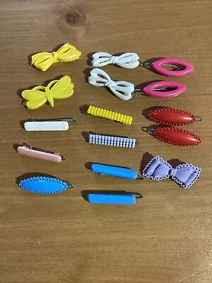 16 Pc. Lot VTG BARRETTES HAIR Accessories 70's 80's Some Marked Goody U S A • $23.60