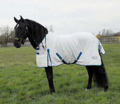 £33.08 • Buy HORSE SUMMER SHEET - Rhinegold Breathable Cotton Check Summer Horse Pony Rug 