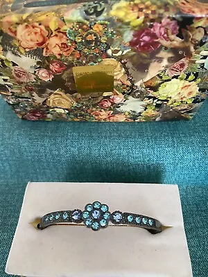 Crystal Floral Bracelet In Blue/Purple Latch Closure (Michal Negrin Copy) • $60