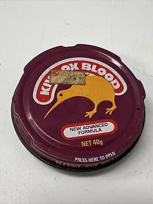 Vintage Shoe Polish Tin Kiwi Ox Blood  Retro Advertise • $9.99