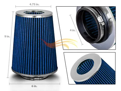 4 Inches 102 Mm Cold Air Intake Cone Truck Long Filter 4  NEW BLUE Chevrolet • $471.59