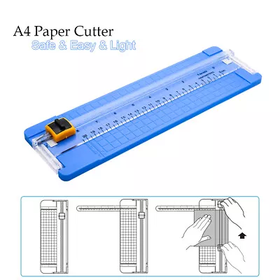 A4 Precision Rotary Guillotine Paper Photo Trimmer Cutter Ruler Craft Tool Light • £10.89