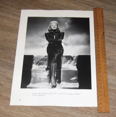 MOVIE STAR PORTRAIT Marlene Dietrich Original ONE Page PHOTO + Text #2 • $35