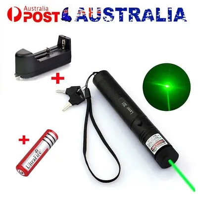 532nm Green Laser Pointer Zoom Visible Beam Light Lazer Batt&Charger • $21.89