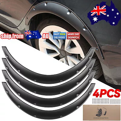 Fender Flares Flexible Extra Wide Body Kit Wheel Arches Extension Set Universal • $38.99