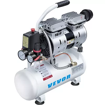 VEVOR 9L Oil Free Air Compressor 0.75HP Silenced Inflator Home Garage Workshop • $158.69