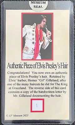 Elvis Presley Authentic Piece Hair Homer Gilleland - CERTIFIED MUSEUM PROVENANCE • $49.99