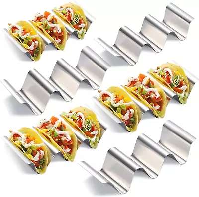 Taco Holder 6 Packs - Health Material Stainless Steel Taco Holders Set Of 6 Ove • $11.75