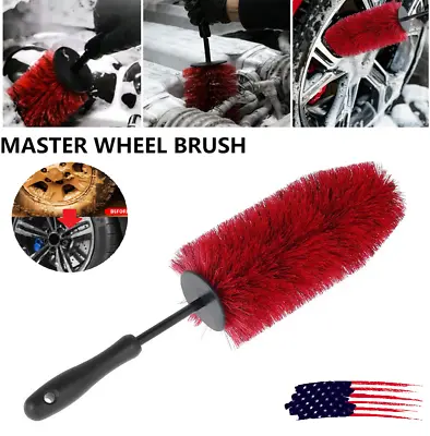 18  Long Wheel Brush Car Bendable Wash Tool Cleaning Brush Tire Rims Spokes USA • $9.35
