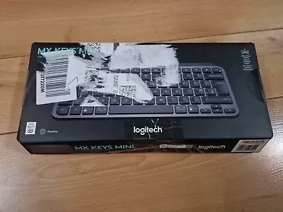 Logitech MX Keys Mini Wireless Keyboard Illuminated Graphite UK Eng  920-010495 • £19.99