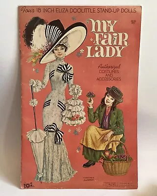 RARE Vintage 1965 MY FAIR LADY 18” Paper Dolls Costumes & Accessories UNCUT • $55