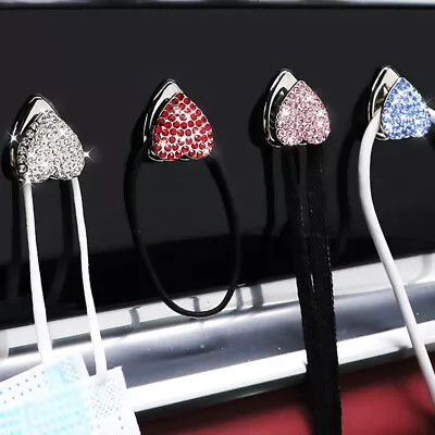 2pcs Car Auto Hooks Organizer Hanger Holder Bling Rhinestones Clip Accessories • $8.79