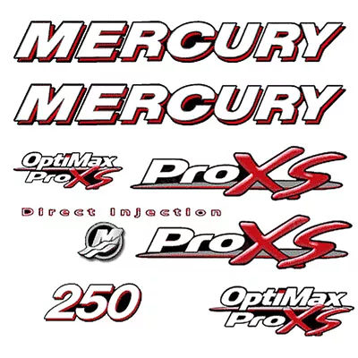 Mercury ProXS Series 250 HP Red Sticker Decal Set  • $59.99