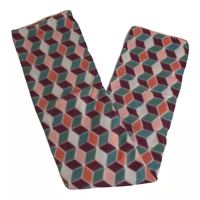 Mainstays Fleece Throw Blanket 50x60 Geometric Abstract Cubes Multicolor NEW • $5.95