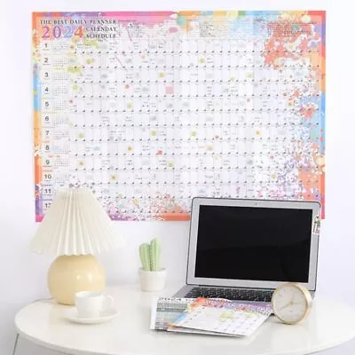 2024 Wall Hanging Calendar Yearly Weekly Annual Wall Calendar Planner For Office • $13.69