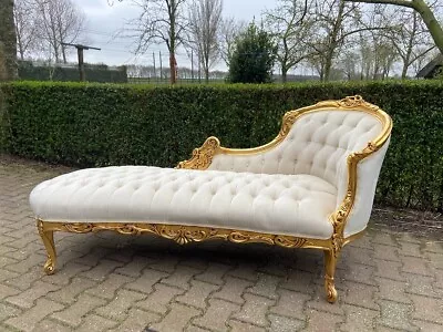 Elegant Antique Chaise Lounge: French Louis XV Style Beauty From 1900 • $2900