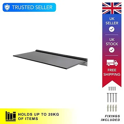 Floating Tempered Safety Glass Shelf Shelves Display For Home Bathroom Kitchen • £39.99