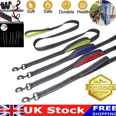 Dog Walking Lead With 2 Handles Dual Reflective Traffic Padded Dog Leash Control • £9.49