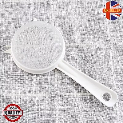 Heavy Duty Plastic Tea Coffee Juice Flour Liquid Strainer Mesh Filter Sieve 9cm • £2.85