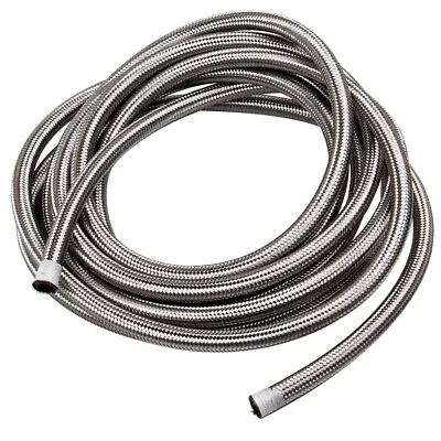 8AN 20ft Braided Stainless Steel Hose Fuel Oil Line Racing HL-AN8FT20-S • $19.99