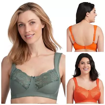 Miss Mary Of Sweden Lovely Lace Bra Full Cup Wireless Soft Womens Lingerie 2105 • £34.95