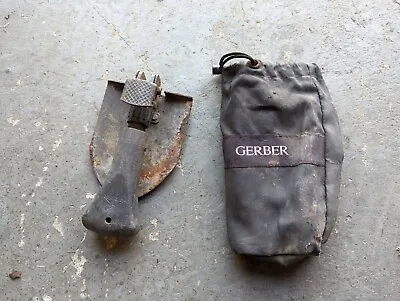 Gerber Gorge Folding Shovel Military Compact Tool In Drawstring Bag Black • $12