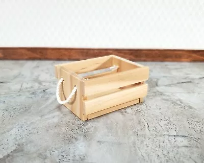 Dollhouse Wood Crate For Fruits Or Vegetables Large 1:12 Or 1/6 Scale Miniature • $4.25