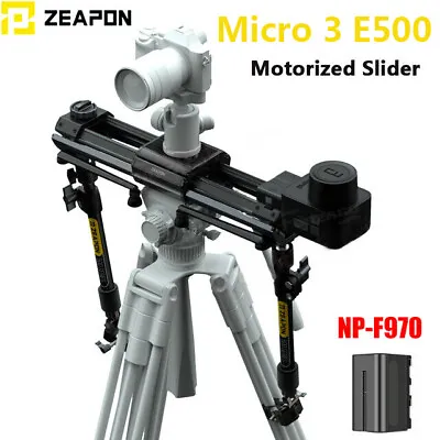 ZEAPON Micro 3 E500 Motorized Rail Slider Double Distance For Video DSLR Cameras • $589