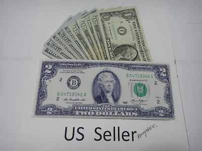 2 Dollar Bill Bi-Fold Card Holder Ultra Thin Canvas Wallet • $3.52