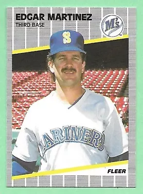 1989 Fleer Baseball Edgar Martinez RC #552 Seattle Mariners • $0.99