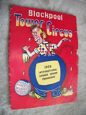 Blackpool Tower Circus. 1950 Programme With Local Transport Flyer. • £7