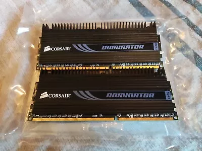 Corsair Dominator DDR3 RAM 4GB 1600MHz 2x2GB CMP4GX3M2B1600C8 8-8-8-24 USED • £11.99