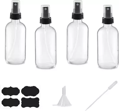 4 Oz Amber Glass Spray Bottles For Essential Oils Small Empty Fine Mist Spray B • $12.99