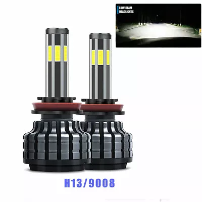 6 Sided 360° Low Beam LED Headlights Bulbs Kit H13/9008 For Ford F-150 2004-2014 • $21.80