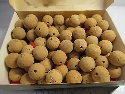 36 3 DZ Vintage 3/4 Inch All Natural Cork Round Ball Fishing Peg Floats Bobbers • $34.99