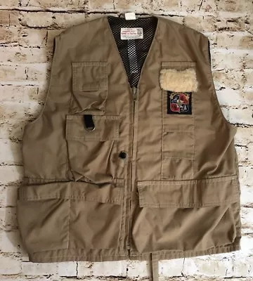 MENS Small Stearns Sports Anglers Fishing Vest FISH USA Vintage  • $34