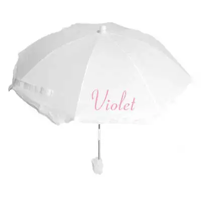 Personalised Pram Parasol - White | Buggy Umbrella • £20